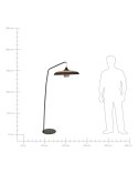 Lampa podłogowa pleciona czarna KALOMO