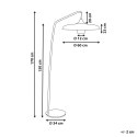 Lampa podłogowa pleciona czarna KALOMO