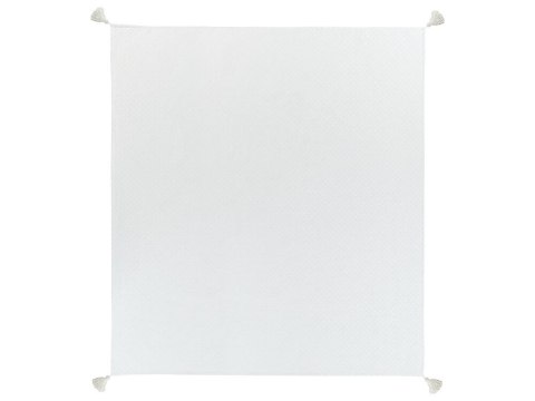 Narzuta na łóżko bawełniana 220 x 200 cm złamana biel LINDULA