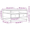 Stolik kawowy, czarny, 80x80x45 cm, materiał drewnopochodny Lumarko!