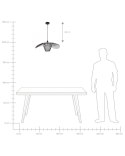 Lampa wisząca czarna LUNGA