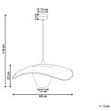 Lampa wisząca czarna LUNGA