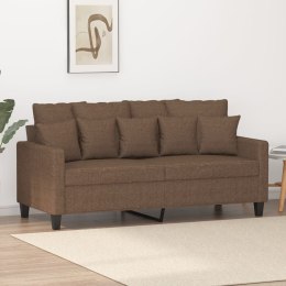 Sofa 2-osobowa, brązowa, 140 cm, tapicerowana tkaniną Lumarko!