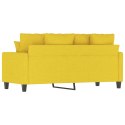 Sofa 2-osobowa, jasnożółta, 140 cm, tapicerowana tkaniną Lumarko!