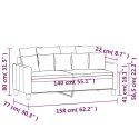 VidaXL Sofa 2-osobowa, jasnożółta, 140 cm, tapicerowana tkaniną