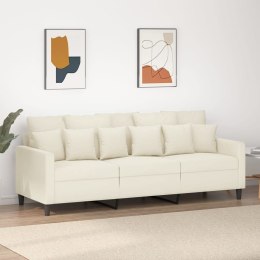 Sofa 3-osobowa, kremowy, 180 cm, tapicerowana aksamitem Lumarko!