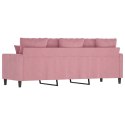 Sofa 3-osobowa, różowa, 180 cm, obita aksamitem Lumarko!