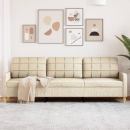 3-osobowa sofa, kremowa, 210 cm, tapicerowana tkaniną Lumarko!