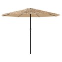 Parasol ogrodowy na stalowym słupku, brązowy, 324x324x247 cm Lumarko!