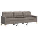 Sofa 3-osobowa, kolor taupe, 210 cm, tapicerowana tkaniną Lumarko!