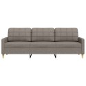 Sofa 3-osobowa, kolor taupe, 210 cm, tapicerowana tkaniną Lumarko!