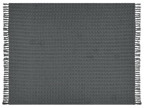 Narzuta na łóżko bawełniana 150 x 200 cm szara BERE