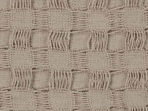 Narzuta na łóżko bawełniana 150 x 200 cm szarobeżowa BERE