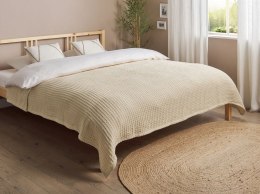 Narzuta na łóżko bawełniana 200 x 220 cm beżowa CHAGYL Lumarko!