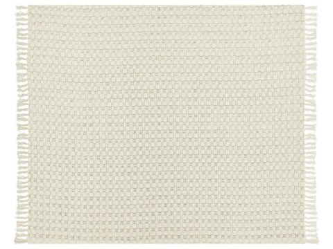 Narzuta na łóżko bawełniana 200 x 220 cm biała BERE