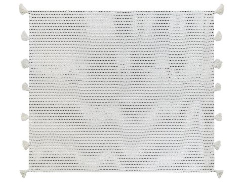 Narzuta na łóżko bawełniana 200 x 220 cm złamana biel MODAR