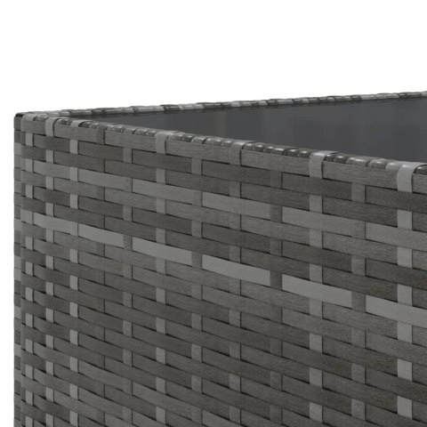 8-cz. zestaw wypoczynkowy do ogrodu, poduszki, rattan PE, szary Lumarko!