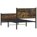 Rama łóżka z wezgłowiem i zanóżkiem, przydymiony dąb 80x200 cm Lumarko!