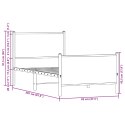 Rama łóżka z wezgłowiem i zanóżkiem, przydymiony dąb 80x200 cm Lumarko!