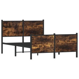 Rama łóżka z wezgłowiem i zanóżkiem, przydymiony dąb 120x200 cm Lumarko!