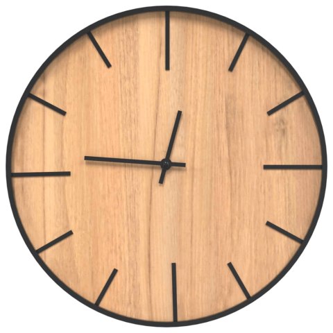 Zegar ścienny, brązowy Ø39 cm, żelazo i materiał drewnopochodny Lumarko!