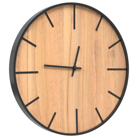 Zegar ścienny, brązowy Ø39 cm, żelazo i materiał drewnopochodny Lumarko!