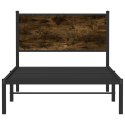 Metalowa rama łóżka z wezgłowiem, przydymiony dąb 100x200 cm Lumarko!