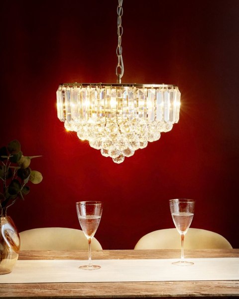 Żyrandol kryształowy ⌀ 40 cm złoty ACHEIRO