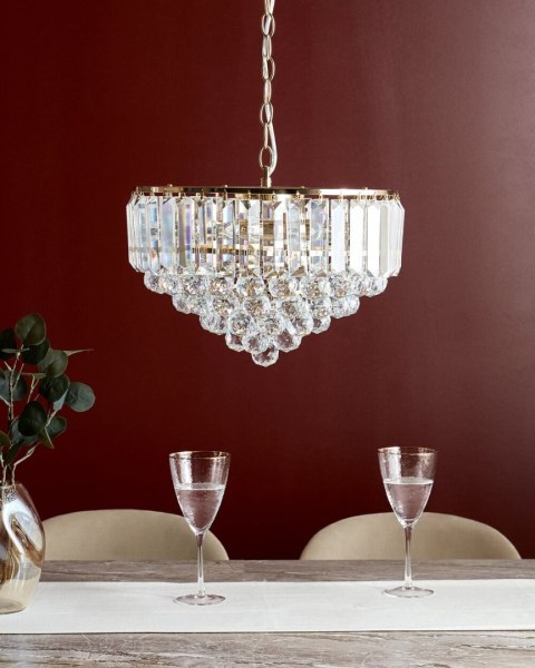 Żyrandol kryształowy ⌀ 40 cm złoty ACHEIRO