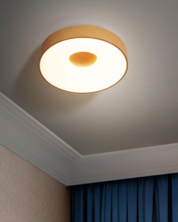 Lampa sufitowa LED ze ściemniaczem metalowa jasne drewno BRAGOTO Lumarko!