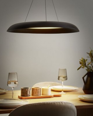 Lampa wisząca LED metalowa czarna SURKO