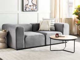 Sofa modułowa 2-osobowa welurowa szara FALSTERBO Lumarko!