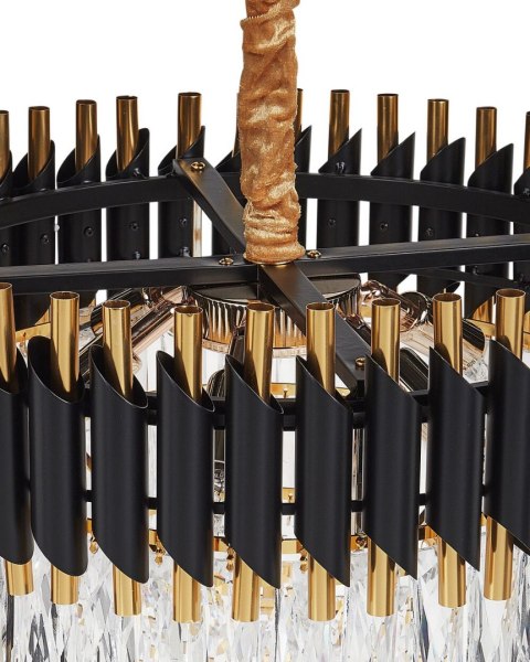 Żyrandol z kryształkami złoty ABELLAS