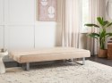 Sofa z funkcją spania skóra ekologiczna beżowa 189 cm DERBY mała