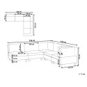 Tapicerowany lewostronny narożnik modułowy 5-osobowy ciemnoszary UNSTAD