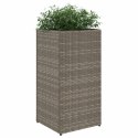 Donice ogrodowe, 2 szt., szare, 30x30x60 cm, rattan PE Lumarko!