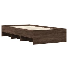 Rama łóżka, brązowy dąb, 100x200 cm, materiał drewnopochodny Lumarko!