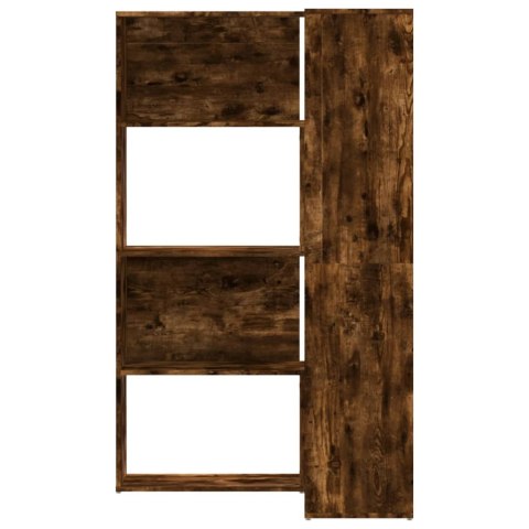 4-poziomowy regał narożny, przydymiony dąb, 85x85x140 cm Lumarko!