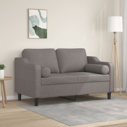 2-osobowa sofa z poduszkami, kolor taupe, 120 cm, tkanina Lumarko!