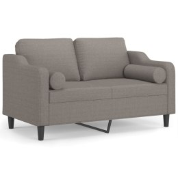 2-osobowa sofa z poduszkami, kolor taupe, 120 cm, tkanina Lumarko!