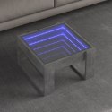 Stolik kawowy z LED Infinity, szarość betonu, 50x53x30 cm Lumarko!