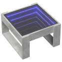 Stolik kawowy z LED Infinity, szarość betonu, 50x53x30 cm Lumarko!