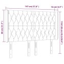 Zagłówek do łóżka z LED, różowy, 147x16x118/128 cm, aksamit Lumarko!
