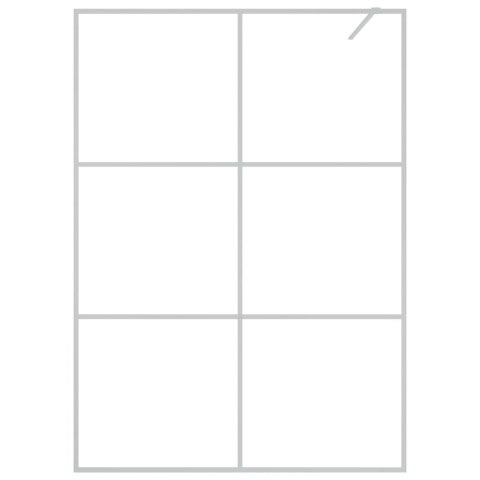 Ścianka prysznicowa srebrna, 140x195 cm przezroczyste szkło ESG Lumarko!