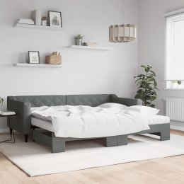 Sofa rozsuwana z materacami, ciemnoszara, 90x200 cm, tkanina Lumarko!