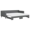 Sofa rozsuwana z materacami, ciemnoszara, 90x200 cm, tkanina Lumarko!