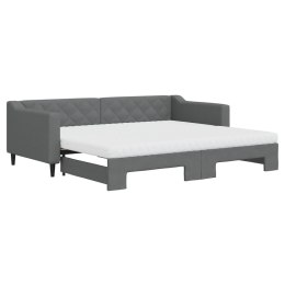 Sofa rozsuwana z materacami, ciemnoszara, 90x200 cm, tkanina Lumarko!