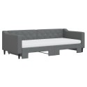 Sofa rozsuwana z materacami, ciemnoszara, 90x200 cm, tkanina Lumarko!