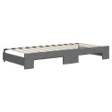 Sofa rozsuwana z materacami, ciemnoszara, 90x200 cm, tkanina Lumarko!