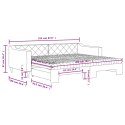 Sofa rozsuwana z materacami, ciemnoszara, 90x200 cm, tkanina Lumarko!